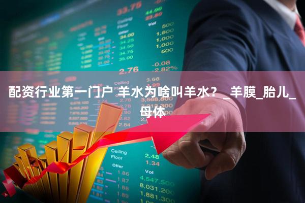 配资行业第一门户 羊水为啥叫羊水？_羊膜_胎儿_母体