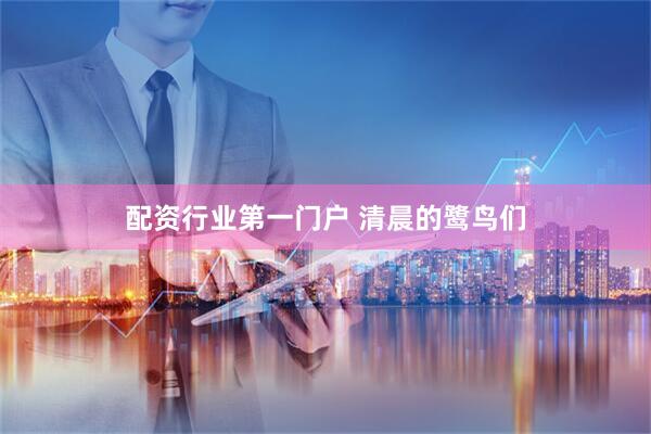 配资行业第一门户 清晨的鹭鸟们